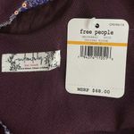 Free People  Intimately Small Crop Top Cami Tank Vetiver Bloom Burgundy Sequins Photo 8