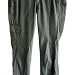 Sundance  Cargo Pants Drawstring Belt Straight Leg Pockets Cotton Dark Green P12 Photo 0