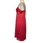 Vtg Y2K Kayser Slip Dress Sz 38 Bust Lace Coquette Babydoll USA 60s Fairy Grunge Red Size L Photo 3