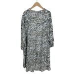 LuLaRoe NWOT Lindsay Kimono Green Black Blue and White Print Size Large Photo 3