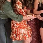 Kori Floral Dress in Orange and Golds Photo 8