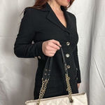 Large black and white purse Photo 0