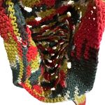 Hand Crochet Green Red Hand Bag Tote‎ Bag Photo 4