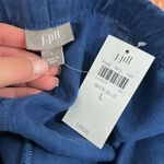 J JILL 100% LINEN CROPPED WIDE LEG TROUSER BEACH PANT SIZE LARGE NWT Blue Photo 2