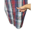 No Excuses Vintage 90s Y2K Jumper Dress Size L Red Blue Plaid Photo 4