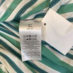 Ganni  Green and White Peplum Top Photo 3