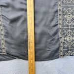 American Eagle Embroidered Peasant Top Bohemian Blouse Short Sleeve Gray S Photo 5