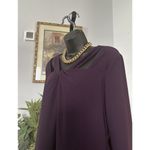 AUW  Shirt Top Womens L Solid Black Stretch Short Sleeves Comfy Stretch Blouse Photo 2