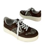 Gucci  GG Supreme Canvas Leather Trimmed Sneakers Photo 1