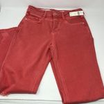 Anthropologie  red Straight Jeans 25 Photo 6