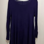 Boutique Purple Long Sleeve Swing Dress Photo 1