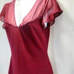 EXPRESS sheer shoulder short sleeve blouse size small Photo 1