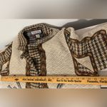 Vintage Equestrian Tapestry Jacket Horse Girl Hounds Button Front XL *Flaw* Photo 9