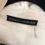 Naked Wardrobe Womens Hoodie Full Zip Pockets Oversized White M Photo 3