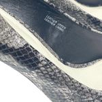 via spiga new Metallic Python Leather Peep Toe Heels Pumps Black Grey 8.5M Photo 9