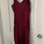 Silk Bodycon Dress Red Size L Photo 1