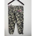 Desigual VTG Camo Cargo Pants 42 Boho Embellished Lace-Up Gorpcore Military Y2K Photo 6