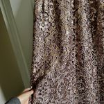 Belle Badgley Mischka NWT  Rose Gold Sequin Crochet Pink Shift Dress Size 4, Photo 9