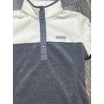 Columbia  Fleece Pullover Half Snap Benton Springs White Gray Women's Medium Warm Photo 2