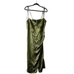Reformation  Marguerite Silk Dress leaf green size 14 UB Photo 4