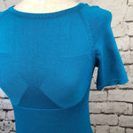 CW by Carin Wester Betty Blue Knit Bodycon Dress Blue Size M Photo 3