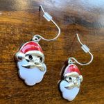 Handmade Santa Claus Earrings Chrismas Jewelry Dangle Hooks 1.25" L Shin… Photo 7