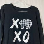Ivory Ella 3/$30  | 100% Organic Cotton Black Long Sleeve XOXO Elephant Tee M Photo 2