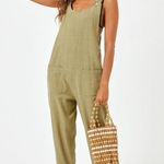 l*space NWT L* green cotton freya jumpsuit overalls Photo 2