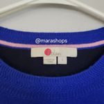 Boden Navy Chevron Cashmere Crew Neck Jumper Sweater Pink Photo 4