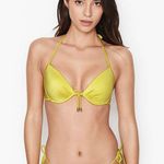 Victoria's Secret VICTORIA’S SECRET Limeade Yellow Malibu Fabulous Strappy Push Up Bikini Top NEW Photo 0
