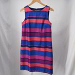 Talbots  Sheath Dress Jewel Tones Looks Like Silk Women's Size 10 Petite Midi Photo 2