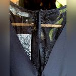 ZARA NWT Black Midi Dress w/Lace Top Detail & Leather Ribbed Sides❤️🔥 Photo 3