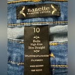Nanette Lepore Belle High Rise Slim Straight Jeans Size 10 Photo 7