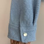 ZARA  Blue Tweed‎ Sparkle Cropped Moto Jacket Women's Size S | Twee | Coquette Photo 3