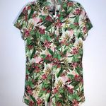 Victoria's Secret NWT Women's size Medium Pink Floral Tropical Romper Cover Up Photo 1