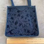 Black Velvet Burnout Evening Bag with Satin Insert Photo 4