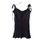 STEVIE MAY Celeste Star Embroidered Mini‎ Dress Sz Medium Black Photo 1