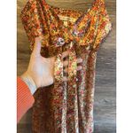 Victoria's Secret Victoria’s Secret Orange Yellow Floral Slip Dress Size XS Bow Straps Sexy Sheer Photo 2