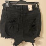 Aphrodite New AP Blue By  Black Distressed Jean Cutoff Shorts Womens Size‎ Small Photo 1