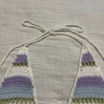 NWOT Crochet Halter Top White Photo 3