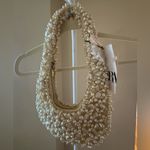 ZARA NWT White Cream Color Beaded Pearled Shoulder Bag Photo 3