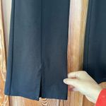 Clara Sun Woo Stretch Ponte Knit Kick Front Slit Black Pull on Pants Photo 4