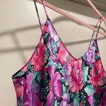 American Vintage VTG 90s Pixiecore Purple & Pink Floral Patterned Cami Slip Mini Dress - M Photo 6