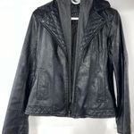Giacca Black Pleather Jacket Size M Photo 0