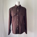 Vintage Y2K Star City Clothing Co. Brown Collared Long Sleeve Button Down Shirt Photo 1