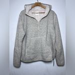 Thread and Supply Women’s Sherpa Zip Up Hoodie Pullover Gray Sweater Size L Size L Photo 3