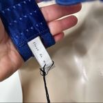 Fleur du Mal Fuller Cup Lily Embroidery Plunge Demi Bra in Starry Blue 36F (38E) Size undefined Photo 6