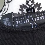 carole little Vintage 90s Beaded Tassel Little Black Sweater Knit Dress P/P Photo 5