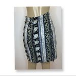 Printed 100% Rayon Size S/M Wrap Around Toe Waist Skirt. Blue Photo 2