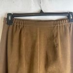 David Brooks Brown Vintage Maxi Faux Suede Aline Skirt Size 8 Neutral Minimalist Photo 3